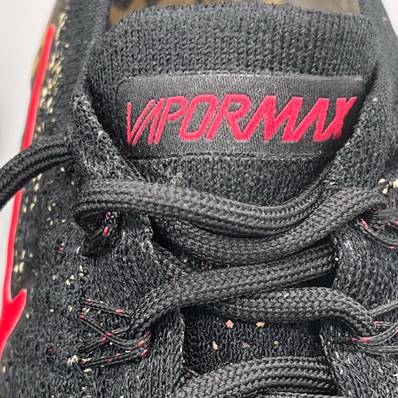 Nike Vapormax Flyknit 2 Cheetah Women’s Size 6.5 Black Red Lace Up Sneakers Shoe - Picture 10 of 11